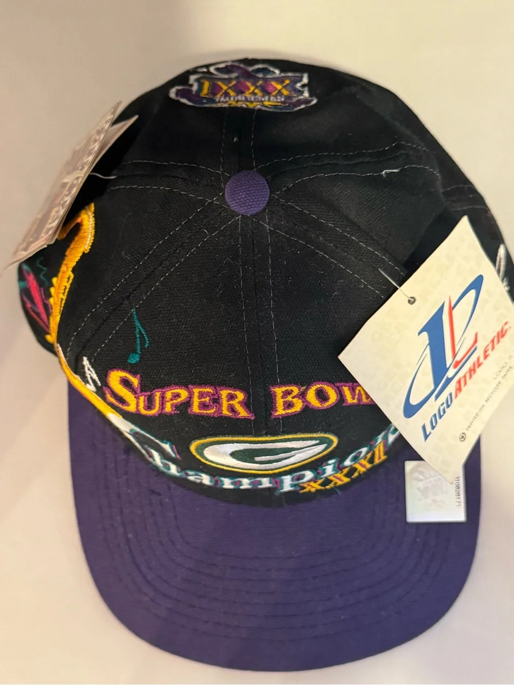1997 Green Bay Packers Super Bowl XXXI Champions Black and Purple Snapback Hat